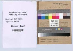 Entnazifizierung Josef Schlunz , geb. 14.07.1894 (Schornsteinfegermeister)