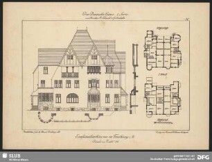 Einfamilienhaus in Freiburg i. B. [Grundriss, Aufriss]