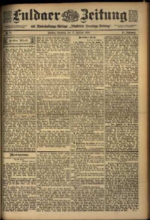 Erste Ausgabe vom Samstag, den 17. Februar 1900.