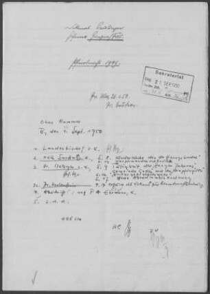 Gingen/Fils: Pfarrbericht 1949