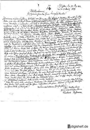 21: Brief von Christian Friedrich Raßmann an Klamer Schmidt