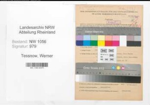 Entnazifizierung Werner Tessnow , geb. 09.10.1902 (Lehrer)