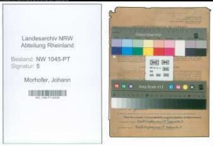 Entnazifizierung Johann Morhofer , geb. 15.02.1892 (Postbeamter)