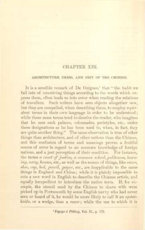 Chapter XIII. Architecture, dress, and diet of the Chinese