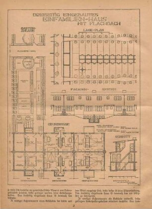 Dreiseitig eingebautes Einfamilien-Haus mit Flachdach