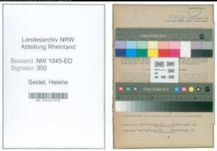 Entnazifizierung Helene Seidel , geb. 23.06.1890 (Lehrerin)