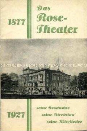 Festschrift zum 50. Jahrestag der Gründung des Rose-Theaters in Berlin