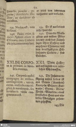 XXI. De Corpore & primùm de Membris externis