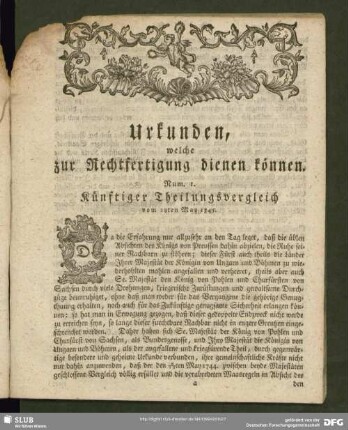 Urkunden, welche zur Rechtfertigung dienen könnten