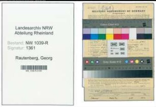 Entnazifizierung Georg Rautenberg , geb. 11.01.1894 (Techniker)