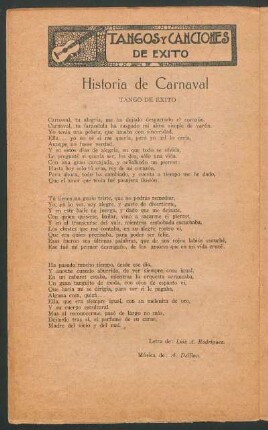 Historia de carnaval : Tango de éxito