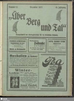 Nummer 12, Dezember 1925