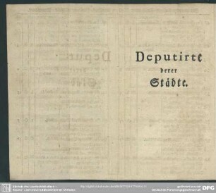 Deputirte derer Städte