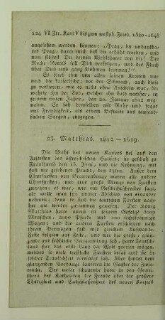 23. Matthias. 1612 - 1619