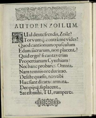 Autor In Zoilum.