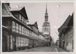 Winterlandschaft, Wolfenbüttel, Klosterstraße und Marienkirche