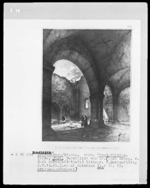 Denkmale der Baukunst des Mittelalters in Sachsen — Tafel 13: Innere Ansicht der Kirche zu Conradsburg