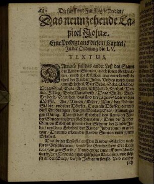 Das neunzehende Capitel Josuae.