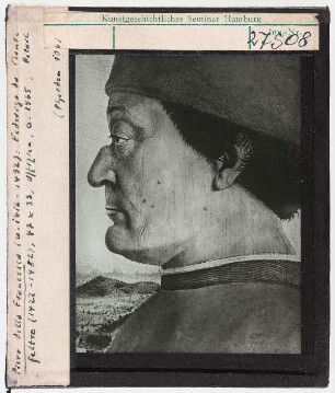 Piero dei Franceschi (Piero della Francesca): Federigo da Montefeltro, Detail. Florenz, Uffizien