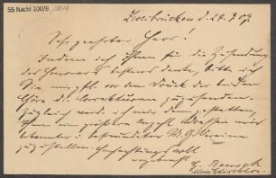 Brief an B. Schott's Söhne : 24.09.1907
