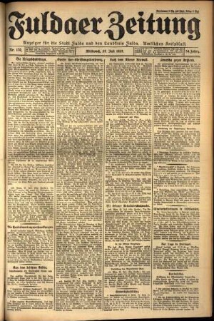 Ausgabe vom Mittwoch, den 27. Juli 1927.