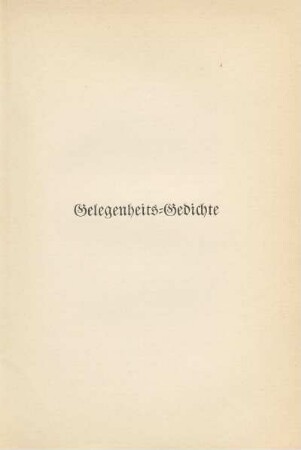 Gelegenheits-Gedichte