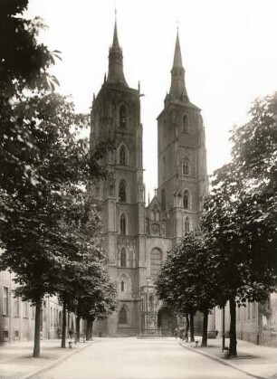 Breslau, Dom : Breslau (Wroclaw/Polen). Dom. Westtürme (1909 wiederhergestellt)