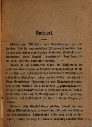 Gothaisches genealogisches Taschenbuch der gräflichen Häuser. 43, 43. 1870