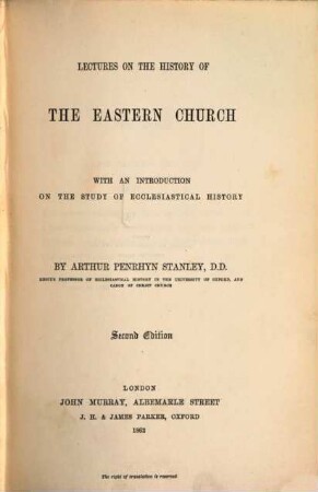 Lectures of the history of the eastern church