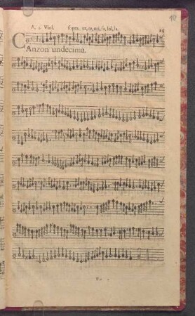 Canzon Undecima. sopra. Ut, re, mi, fa, sol, la.