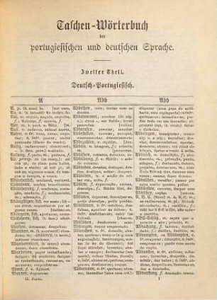 Diccionario portatil das linguas portugueza e allemã por D. Ant. Edm. Wollheim da Fonseca : (Handwörterbuch der deutschen und portugiesischen Sprache von ...), 2