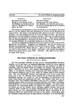 Die innere Bildkraft im Religionsunterrichte