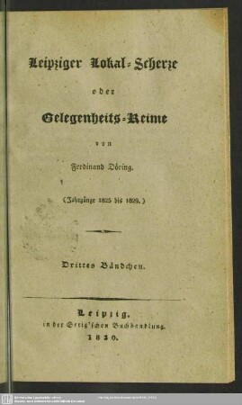 3: Jahrgänge 1825 - 1829