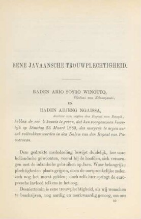Een Javaansche trouwplechtigheid