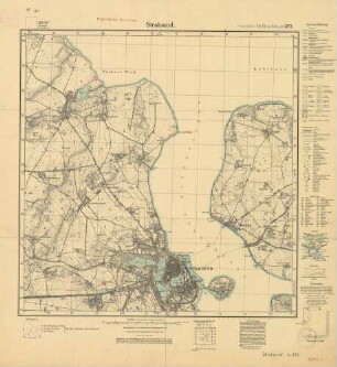 1644 (alte Nr.: 372) Stralsund, Meßtischblatt (4cm - Karte)