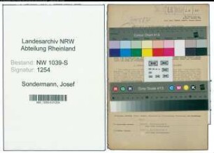 Entnazifizierung Josef Sondermann , geb. 27.09.1903 (Angestellter)