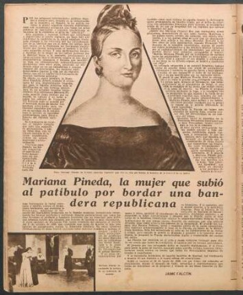 Mariana Pineda, la mujer que subió al patíbulo por bordar una bandera republicana