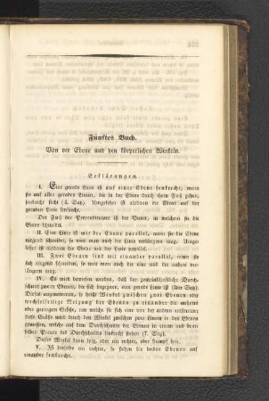 Fünftes Buch. Von der Ebene und den körperlichen Winkeln.