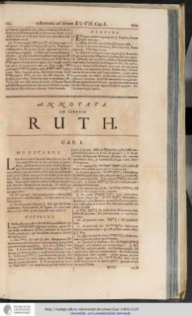 Annotata ad librum Ruth
