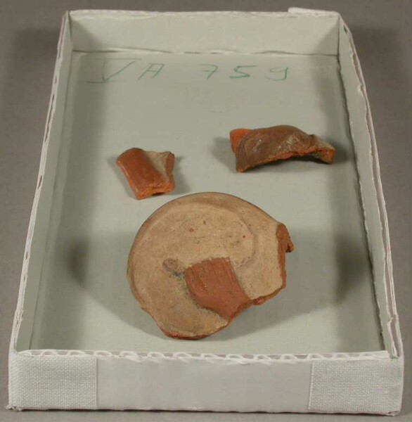 Fragments of a clay vessel