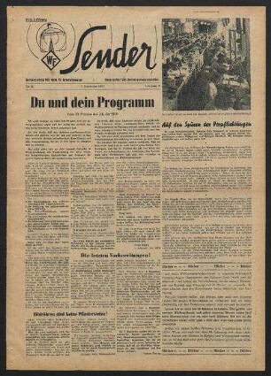 Betriebszeitung 'WF-Sender', Nr.42/1957 (1. November 1957)
