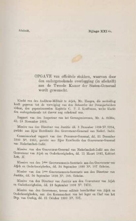 Bijlage XXI.