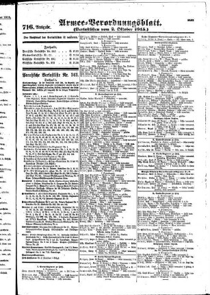 716. Ausgabe. Samstag, 2. Oktober 1915