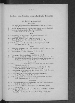 A. Rechtswissenschaft