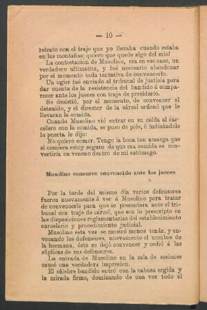 Musolino concurre convencido ante los jueces