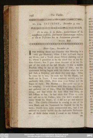 No. 114. Saturday, December 31, 1709.