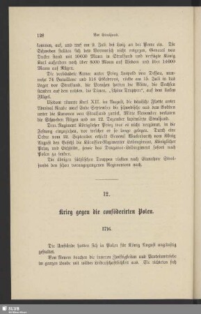 12. Krieg gegen die conföderirten Polen