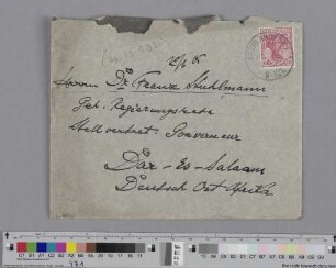 Brief an Franz Stuhlmann