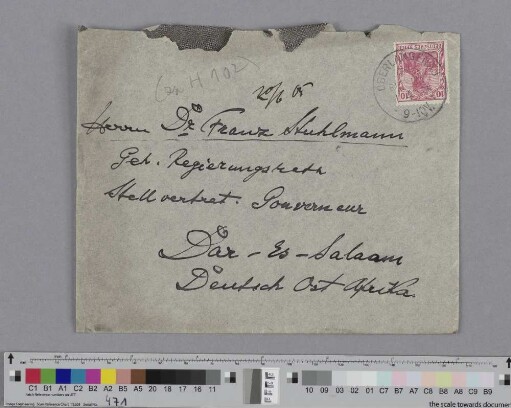 Brief an Franz Stuhlmann