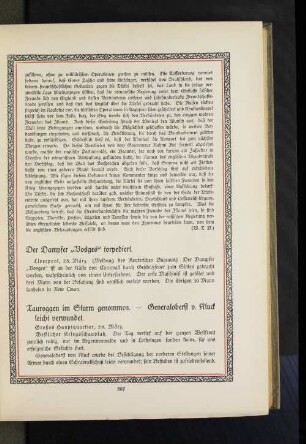 Tauroggen im Sturm genommen. - Generaloberst v. Kluck leicht verwundet.